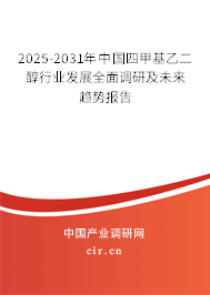 2025-2031年中國四甲基乙二醇行業發展全面調研及未來趨勢報告