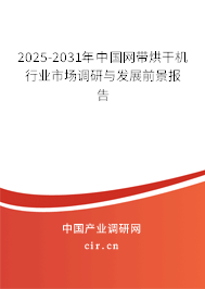 2025-2031年中國網帶烘干機行業市場調研與發展前景報告