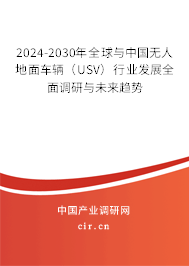 2024-2030年全球與中國無人地面車輛（USV）行業發展全面調研與未來趨勢