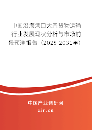 中國沿海港口大宗貨物運輸行業發展現狀分析與市場前景預測報告（2025-2031年）