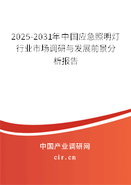 2025-2031年中國應急照明燈行業市場調研與發展前景分析報告