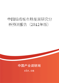 中國插線板市場發展研究分析預測報告（2012年版）