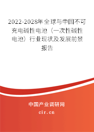 2022-2028年全球與中國不可充電堿性電池（一次性堿性電池）行業現狀及發展前景報告