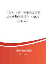 中國對（鄰）甲苯胺發展現狀與市場前景報告（2025-2031年）