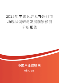 2025年中國風(fēng)光互補(bǔ)路燈市場現(xiàn)狀調(diào)研與發(fā)展前景預(yù)測分析報告