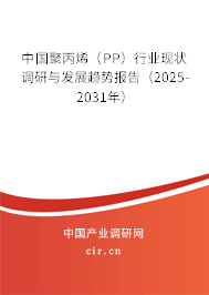 中國聚丙烯（PP）行業現狀調研與發展趨勢報告（2025-2031年）