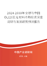 2024-2030年全球與中國OLED藍光材料市場現狀深度調研與發展趨勢預測報告