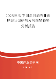 2025年版中國深圳酒店業市場現狀調研與發展前景趨勢分析報告
