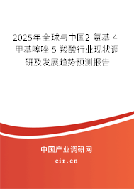 2025年全球與中國2-氨基-4-甲基噻唑-5-羧酸行業現狀調研及發展趨勢預測報告