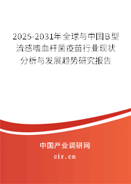 2025-2031年全球與中國B型流感嗜血桿菌疫苗行業(yè)現(xiàn)狀分析與發(fā)展趨勢研究報告