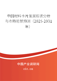 中國(guó)材料卡片發(fā)展現(xiàn)狀分析與市場(chǎng)前景預(yù)測(cè)（2025-2031年）