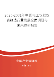 2025-2031年中國電工儀器儀表制造行業發展全面調研與未來趨勢報告