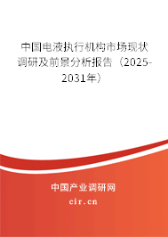 中國(guó)電液執(zhí)行機(jī)構(gòu)市場(chǎng)現(xiàn)狀調(diào)研及前景分析報(bào)告（2025-2031年）
