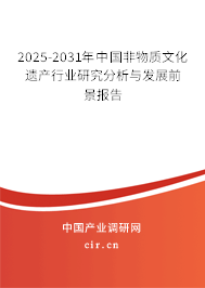 2025-2031年中國非物質文化遺產行業研究分析與發展前景報告