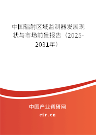 中國(guó)輻射區(qū)域監(jiān)測(cè)器發(fā)展現(xiàn)狀與市場(chǎng)前景報(bào)告（2025-2031年）