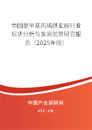 中國聚甲基丙烯酰亞胺行業現狀分析與發展前景研究報告（2025年版）