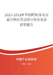 2025-2031年中國垃圾發電設備市場現狀調研分析及發展趨勢報告