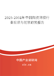 2025-2031年中國陶瓷薄膜行業現狀與前景趨勢報告