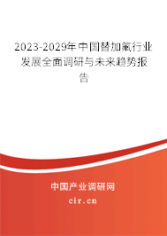 2023-2029年中國替加氟行業發展全面調研與未來趨勢報告
