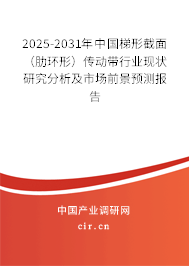 2025-2031年中國梯形截面（肋環形）傳動帶行業現狀研究分析及市場前景預測報告