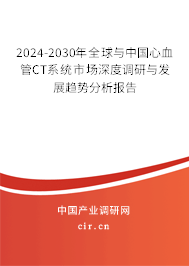 2024-2030年全球與中國心血管CT系統市場深度調研與發展趨勢分析報告