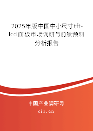 2025年版中國(guó)中小尺寸tft-lcd面板市場(chǎng)調(diào)研與前景預(yù)測(cè)分析報(bào)告