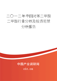 二〇一二年中國對苯二甲酸二甲酯行業分析及投資前景分析報告