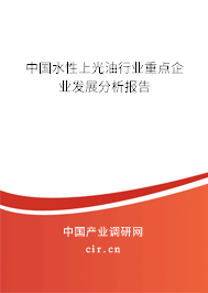 中國(guó)水性上光油行業(yè)重點(diǎn)企業(yè)發(fā)展分析報(bào)告