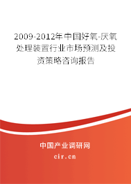 2009-2012年中國好氧-厭氧處理裝置行業市場預測及投資策略咨詢報告