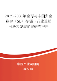 2025-2031年全球與中國安全數(shù)字（SD）存儲卡行業(yè)現(xiàn)狀分析及發(fā)展前景研究報告