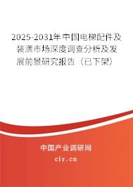 2025-2031年中國電梯配件及裝潢市場深度調查分析及發展前景研究報告（已下架）