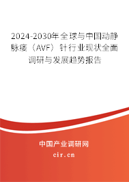 2024-2030年全球與中國動靜脈瘺（AVF）針行業現狀全面調研與發展趨勢報告