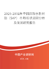 2025-2031年中國高吸水性樹脂（SAP）市場現狀調研分析及發展趨勢報告