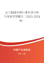 遼寧固廢處理行業現狀分析與發展前景報告（2025-2031年）