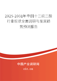 2025-2031年中國十二烷二酸行業現狀全面調研與發展趨勢預測報告