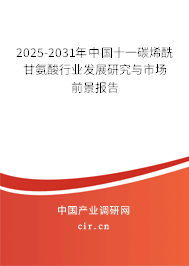 2025-2031年中國十一碳烯酰甘氨酸行業發展研究與市場前景報告