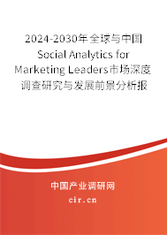 2024-2030年全球與中國Social Analytics for Marketing Leaders市場深度調查研究與發展前景分析報告
