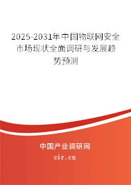 2025-2031年中國物聯網安全市場現狀全面調研與發展趨勢預測