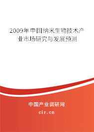 2009年中國納米生物技術產業市場研究與發展預測