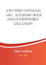 全球與中國半導(dǎo)體用氮化鋁（AlN）陶瓷加熱器行業(yè)發(fā)展調(diào)研及前景趨勢預(yù)測報(bào)告（2025-2031年）