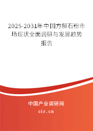 2025-2031年中國方解石粉市場現狀全面調研與發展趨勢報告