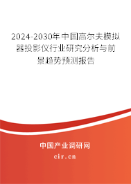 2024-2030年中國高爾夫模擬器投影儀行業研究分析與前景趨勢預測報告