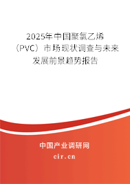 2025年中國(guó)聚氯乙烯（PVC）市場(chǎng)現(xiàn)狀調(diào)查與未來(lái)發(fā)展前景趨勢(shì)報(bào)告