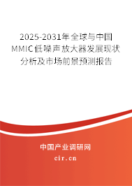 2025-2031年全球與中國MMIC低噪聲放大器發展現狀分析及市場前景預測報告