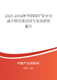 2025-2031年中國煤礦安全設備市場深度調研與發展趨勢報告