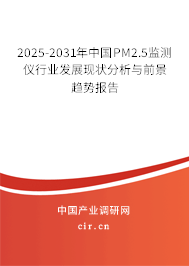 2025-2031年中國PM2.5監(jiān)測儀行業(yè)發(fā)展現狀分析與前景趨勢報告
