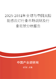 2025-2031年全球與中國太陽能感應燈行業市場調研及行業前景分析報告
