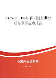 2025-2031年中國項鏈行業分析與發展前景報告