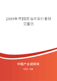 2009年中國原油開采行業(yè)研究報告