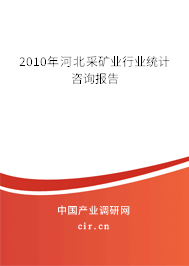2010年河北采礦業行業統計咨詢報告